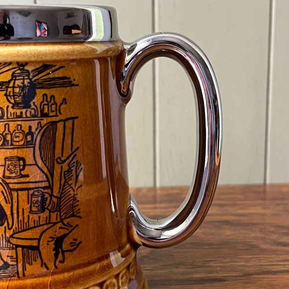 Lord Nelson Ware England Beer Stein Mug Pub Scene Wonderful Life - Picture 7 of 11